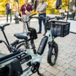 élo cargo électrique avec panier, de la flotte Vélo2Ville, lors de la soirée des ambassadeurs vélo.