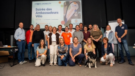 Photo de groupe Cross4Mobility ambassadeurs vélo