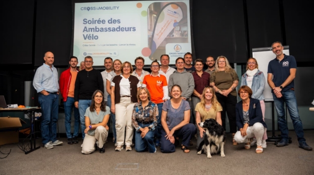 Photo de groupe Cross4Mobility ambassadeurs vélo
